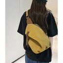 ミニミニストア miniministore ボディバッグ 男女兼用 大容量斜めがけ鞄 (マスタード)