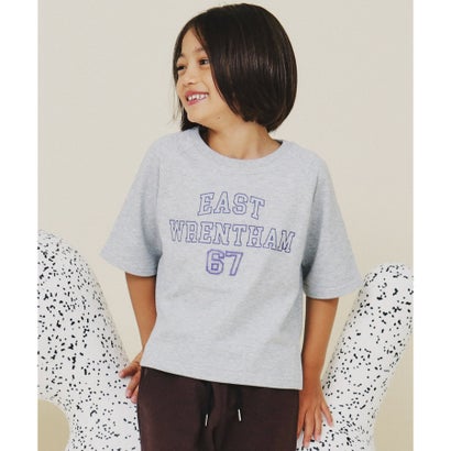 ザ ショップ ティーケー (キッズ) THE SHOP TK(Kids) ミニ裏毛ブラシ刺繍ラグラン （ライトグレー(011)）