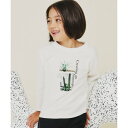 ザ ショップ ティーケー (キッズ) THE SHOP TK(Kids) 【110ー160】オーガビッツコットンプリントTEE長袖 (オフホワイト(203))