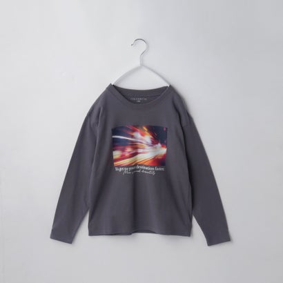 ザ ショップ ティーケー (キッズ) THE SHOP TK(Kids) 【110ー160】オーガビッツコットンプリントTEE長袖 (スミクロ(018))
