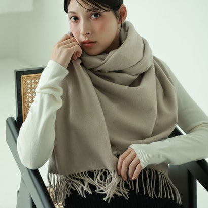 フィローモ Filomo カシミヤ100%大判マフラーストール (010グレージュ) フィローモ Filomo カシミヤ100%大判マフラーストール (010グレージュ)