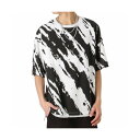 マックハウス Mac-House ポンチ素材 アクセ付き総柄Tシャツ N22ー105ー21G (ホワイト)