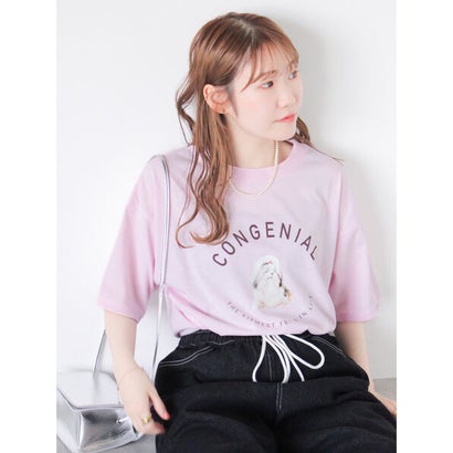 エヘカソポ ehka sopo シーズープリントTシャツ （ピンク）