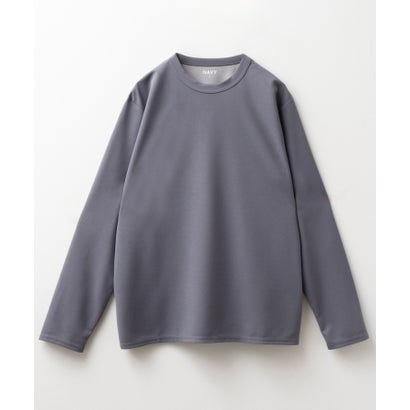 マックハウス Mac-House NAVY ネイビー ジョーゼット長袖Tシャツ QMH/03947FW （ブルーグレー）
