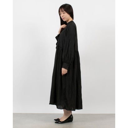 セゾンドパピヨン SAISON DE PAPILLON ワッシャー素材スモックワンピース