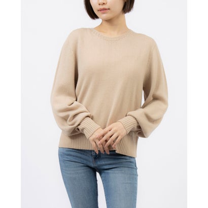 リナシメント RINASCIMENTO ミドルゲージクルーネックニットトップス （Cammello Beige）