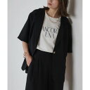 ボンジュールサガン BONJOUR SAGAN サマーツイードハーフスリーブジャケット (BLACK)(4)
