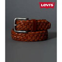 シトリー SITRY 【SITRY】【Levi's】35mmメッシュレザーベルト 革 メンズ レディース ベルト 編込み (ブラウン)