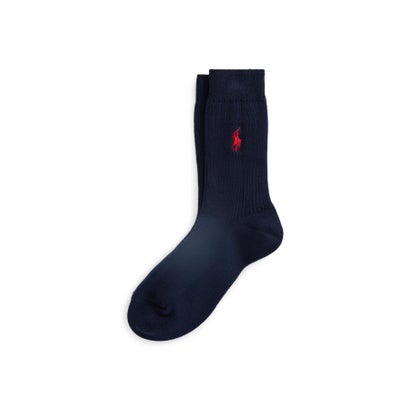ポロ ラルフ ローレン POLO RALPH LAUREN (ボーイズ 8才〜20才)リブド コットンブレンド クルー ソックス （410ネイビー）