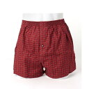 コムサメン COMME CA MEN コムサメン 千鳥柄 2本ゴムトランクス (レッド)