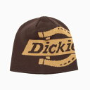 ディッキーズ Dickies Dickies EX BIG LOGO KNIT BEANIE (ブラウン)