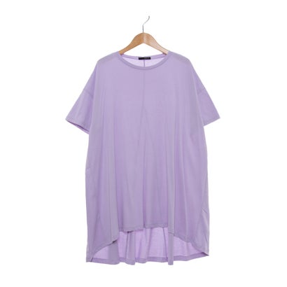 ラナン RANAN 〈Beautiful Cotton 綿100%〉UVカット/接触冷感 裾フレアTシャツ (パープル)