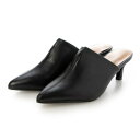 ファビーファビー FABBY FABBY. スリットポインテッドトゥミュール (ブラック)