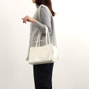 クーコ COOCO ツヤフェイクレザー横長トートバッグ (ホワイト)