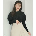 ノエラ Noela ふくれジャガードドッキングニット (ブラック)