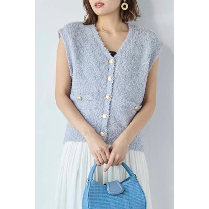 エムドゥ M.deux バタフライニットベスト （グレー）