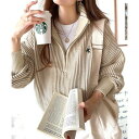 クラシカルエルフ Classical Elf お洒落な配色でワンランク上の秋冬コーデ。胸刺繍バイカラーリブニットハーフジッププルオーバー (アイボリー×モカ)
