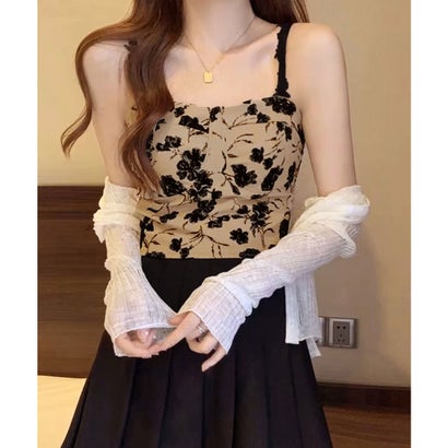 ミニミニストア miniministore パッド付きキャミソールバックシャーリング （ダークベージュ）