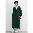 オンワンズオン On One's Own ワッフル調生地のボレロ風ジャケット付きジャンパースカートセット (GREEN)(4)