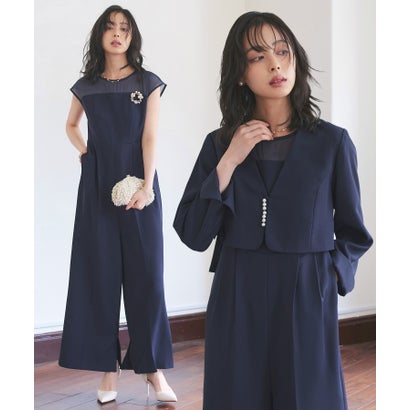 ルイルエブティック RUIRUE BOUTIQUE 2点セット ｜ パールデザイン ジャケット ＆ オールインワン セッ..