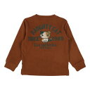 クリフ メイヤー KRIFF MAYER もちのびプリントロンTシャツ(CAT) (BROWN)