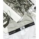 カルバン クライン Calvin Klein 【CALVIN KLEIN / カルバンクライン】CK アンダーウェア フロントロゴ ブラジャー 見せブラ スポーツブラ 下着 QF7216 (グレー)