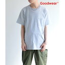グッドウェア GOODWEAR 【Goodwear】USA COTTON ヘビーウェイト ポケットTEE 半袖 Tシャツ コットン100% 無地 胸ポケット (杢グレー)