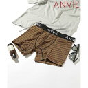 アンヴィル ANVIL 【ANVIL】ナイロンボーダーボクサーパンツ ANV0606【返品不可商品】 (イエロー)