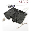 アンヴィル ANVIL 【ANVIL】ナイロンボーダーボクサーパンツ ANV0606【返品不可商品】 (グレー)