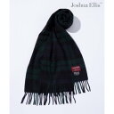 ジョシュアエリス Joshua Ellis マフラー ストール 無地 チェック カシミヤ 軽量 ユニセックス プレゼント ギフト カシミヤ100% (ブラック系...