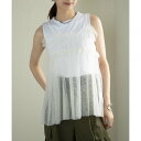 チュールギャザー フレア キャミソール 透け感 トップス チュニック ビスチェ 223ー841ー6094 DTK 【MAISON BREEZE】