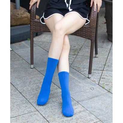 【SETUP7】カラークルーリブソックス KNF049 (ダークインディゴブルー)