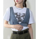 メゾンブリーズ MAISON BREEZE 【MAISON BREEZE】12OZデニム ビスチェ トップス Vネック ショート丈 ノースリーブ 223ー701...