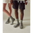 ユクリ YUQRI puff pile short crew 抗菌防臭 消臭 制菌 靴下 ソックス ギフト プレゼント 贈り物 (グレー)