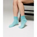 ユクリ YUQRI comfy pile double rib 靴下 ソックス ギフト プレゼント 消臭抗菌 (サックスブルー)