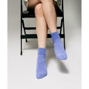 ユクリ YUQRI comfy pile double rib 靴下 ソックス ギフト プレゼント 消臭抗菌 (パープル)