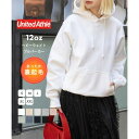 ユナイテッドアスレ United Athle 12oz トップス プルオーバー スウェット フーディー 長袖 パーカー 裏起毛 無地 5763 (ホワイト)