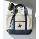 ビバリーヒルズポロクラブ BEVERLY HILLS POLO CLUB A4収納可◎【BEVERLY HILLS POLO CLUB】ポロPUトート トートバッグ ブランドロゴ 通勤 通学 マチあり 底鋲 刺繍 M BH2008N (ライトグレー)