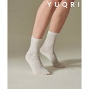 ユクリ YUQRI 【YUQRI / ユクリ】attach broad rib 抗菌防臭 消臭 制菌 靴下 ソックス ギフト プレゼント 贈り物 (ホワイト)