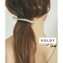 ゴールディ GOLDY フローイングライン バレッタ シルバー ゴールド ヘアライン 結婚式 ヘアアクセサリー ヘアクリップ / 6220203 (シルバー系そ...
