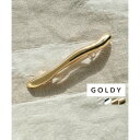 ゴールディ GOLDY フローイングライン バレッタ シルバー ゴールド ヘアライン 結婚式 ヘアアクセサリー ヘアクリップ / 6220203 (ゴールド)