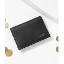 カルバン クライン Calvin Klein CARD CASE ワンポイント レザー カードケース 父の日 ギフト プレゼント 贈り物 名刺入れ (ブラック3...