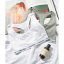 カルバン クライン Calvin Klein ◎2枚セット CK ブラジャー バックライン スポーツブラ アンダーウェア インナー ロゴ 下着 F3785 (グレー/ホワイト)