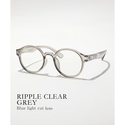 ジュガードフォーティーン jugaad14 ◎ 軽量 ◎【jugaad14 / ジュガードフォーティーン】RIPPLE CLEAR ブルーライトカット メガネ PC用 付けやすい （グレー）