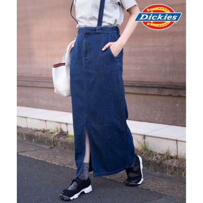ディッキーズ Dickies 【Dickies / ディッキーズ】サスペンダー タイトスカート ジャンパースカート サロペット ロングスカート オールインワン Iライン 3187ー6402 (インディゴブルー)