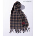 ジョシュアエリス Joshua Ellis ブリティッシュウール ウール マフラー ストール 無地 チェック フリンジ ユニセックス ギフト プレゼント (ベー...