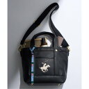 ビバリーヒルズポロクラブ BEVERLY HILLS POLO CLUB 【BEVERLY HILLS POLO CLUB】ポロ PUレザー トートバッグ ショルダーバッグ ミニトート 通勤 底鋲 ブランドロゴ BH2006N (ブラック)