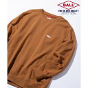ボール BALL 【BALL】60505 OE裏毛 ワッペン付き トレーナー (ベージュ)