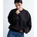 ◎SWEET11月号掲載品【SETUP7】トップス ダンボールスウェット トレーナー スウェット プルオーバー 長袖 クルーネック (ブラック)