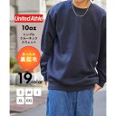 ユナイテッドアスレ United Athle 【UNITED ATHLE】10.0オンス T/C クルーネック スウェット 裏起毛 長袖 プルオーバー トレーナー コットン100% 無地 シンプル 5928 (ネイビー)